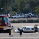 A photo of the wreck of a small plane following a crash above Las Vegas.